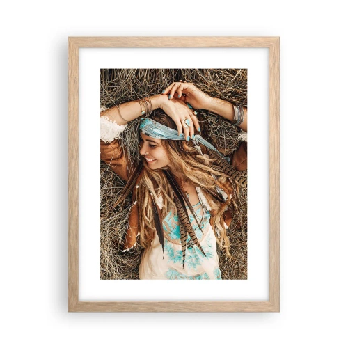 Poszter világos tölgy keretben - Útban a szerelem nyara felé - 30x40 cm