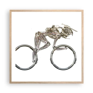 Poszter világos tölgy keretben - Remek gép - 60x60 cm