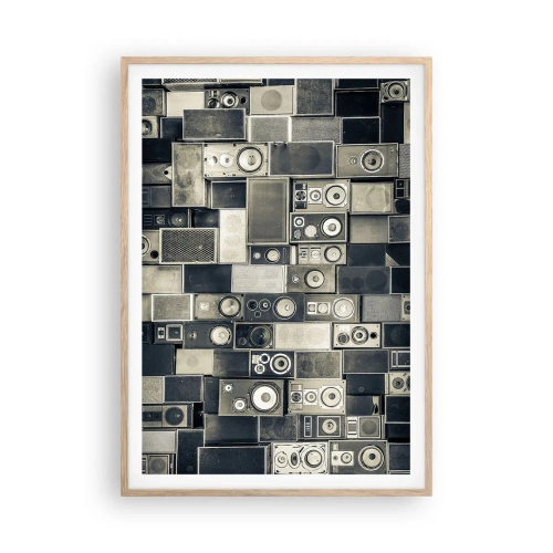 Poszter világos tölgy keretben - És minden rendben van - 70x100 cm