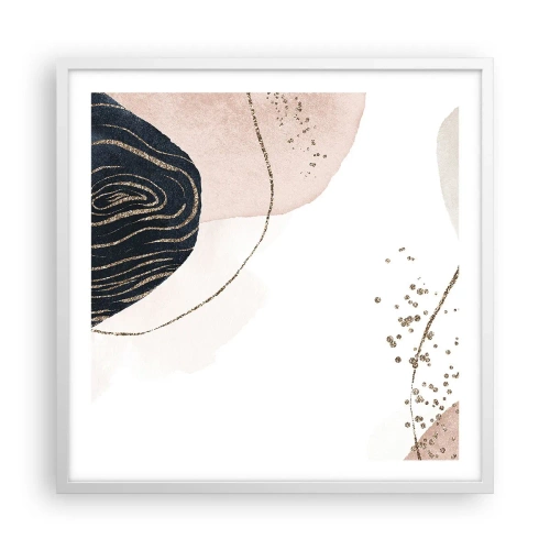 Poszter fekete keretben - Minden folyik - 60x60 cm