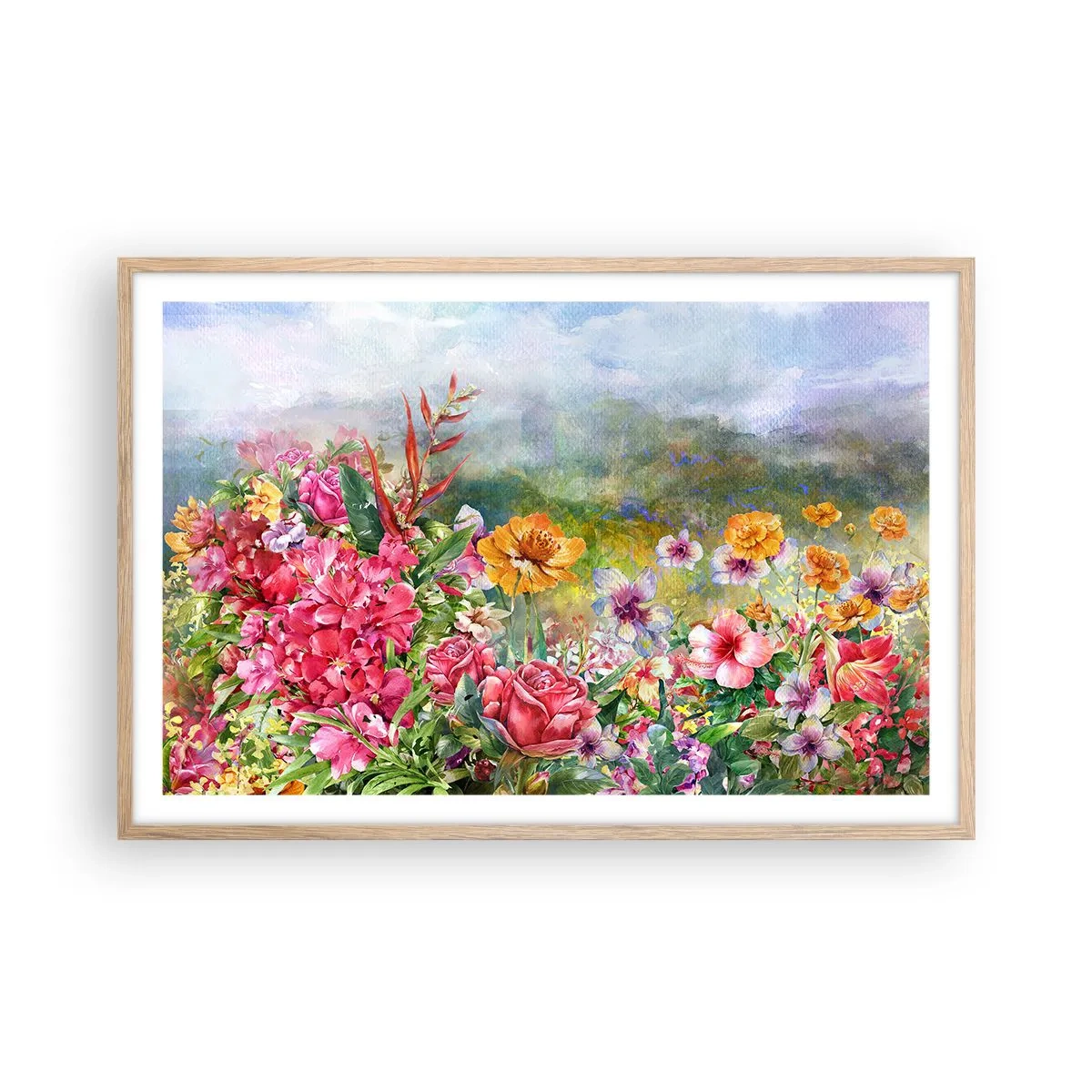Poszter világos tölgy keretben - A kert, amelyik megőrült - 91x61 cm