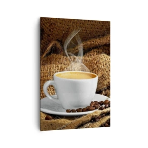 Vászonkép - A mokka illata és a mézes folyadék sűrűsége - 70x100 cm