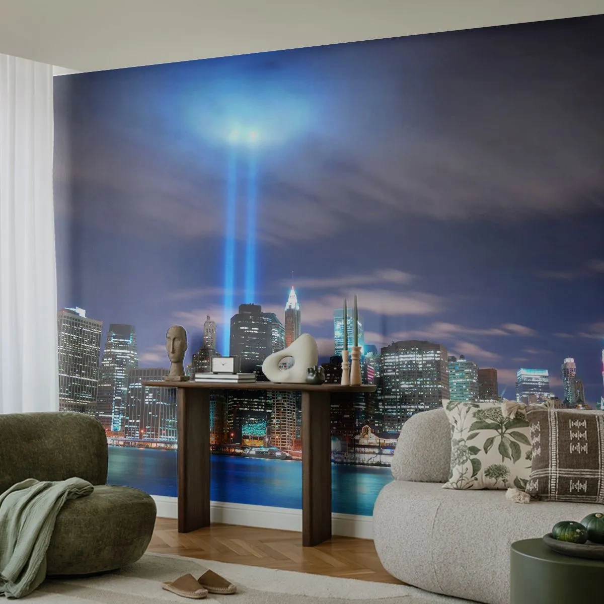 Egyedi tapéta Standard Eco - Érd el a fénnyel az eget - Város, New York, Építészet