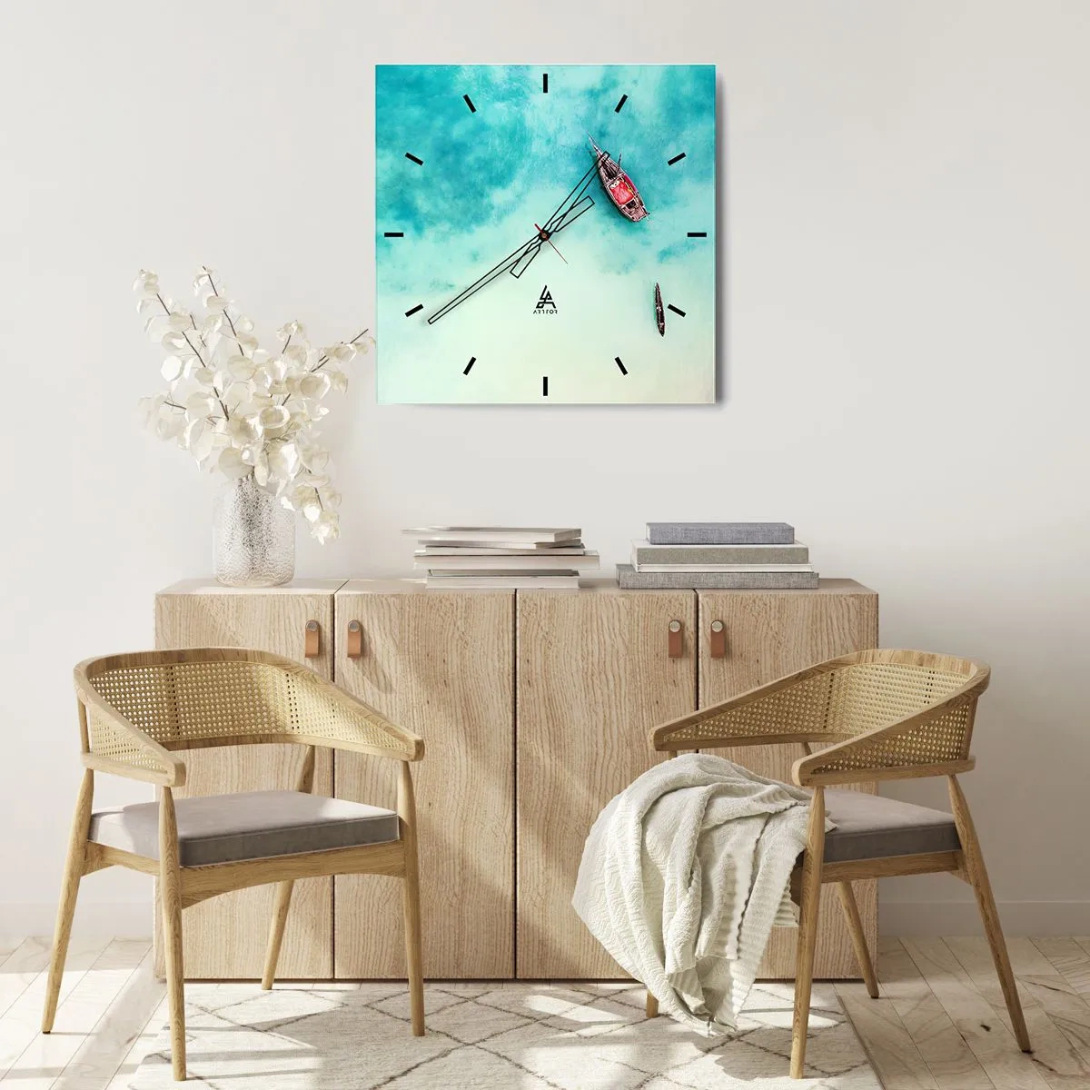 Falióra, Óra - A Zanzibár strandjain, amikor sok a víz... - 40x40 cm