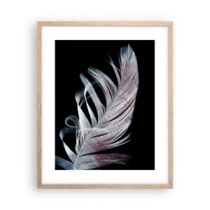 Poszter világos tölgy keretben - Gondolj az érintésre - 40x50 cm