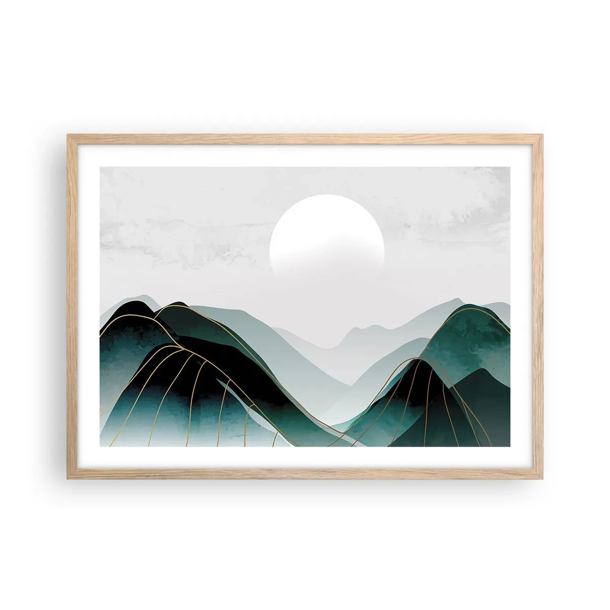 Poszter világos tölgy keretben - Teljes fenségben - 70x50 cm