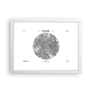 Poszter fekete keretben - Róma anatómiája - 40x30 cm
