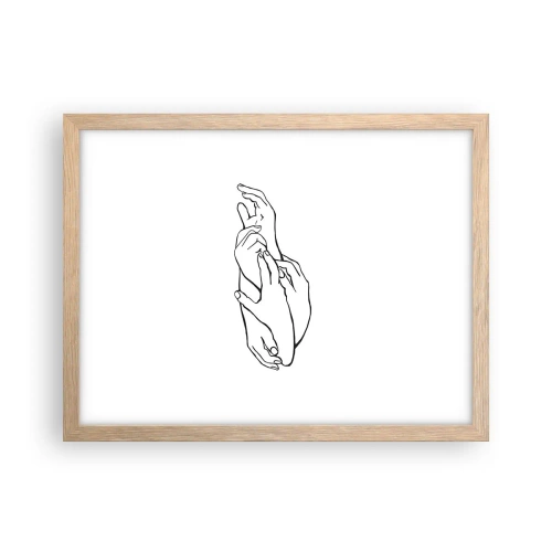 Poszter világos tölgy keretben - Jó érintés - 40x30 cm