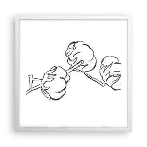 Poszter fekete keretben - Pamut pehely - 50x50 cm