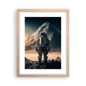 Poszter világos tölgy keretben - Új kihívás - 30x40 cm