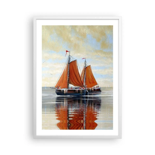 Poszter fekete keretben - Hé, vitorla, tengerész… - 50x70 cm