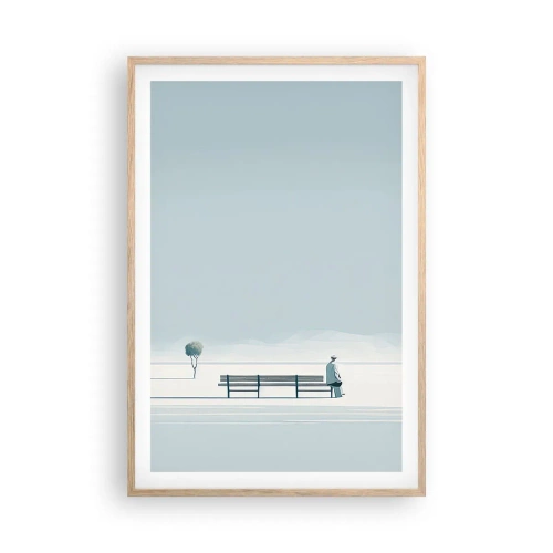 Poszter világos tölgy keretben - Igen, én várok. - 61x91 cm