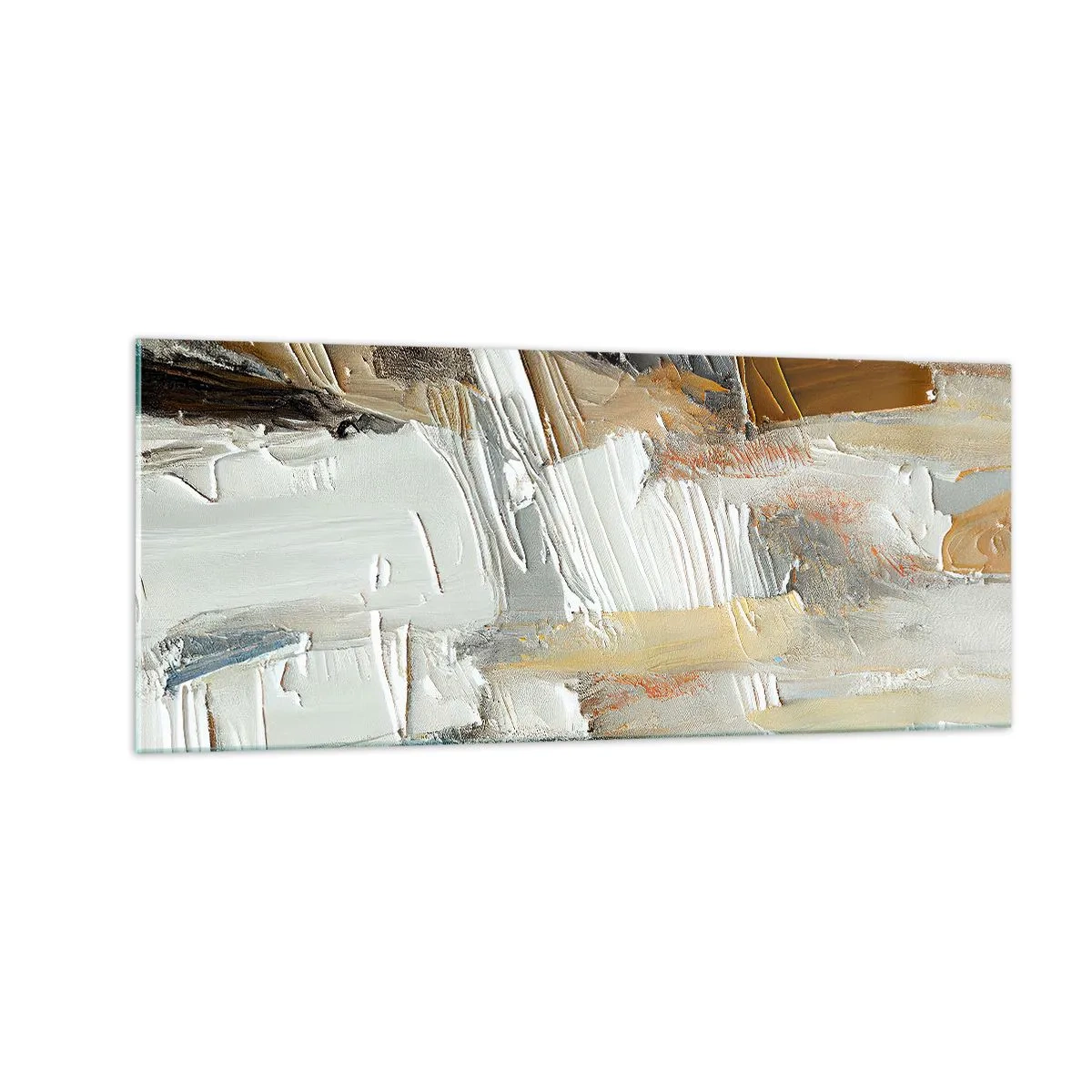 Üveg kép - Színes rétegződés - 100x40 cm