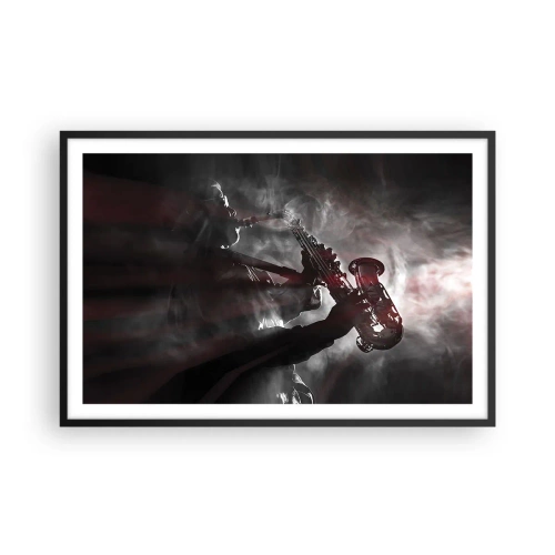 Poszter fehér keretben - A jazz párolgásban - 91x61 cm