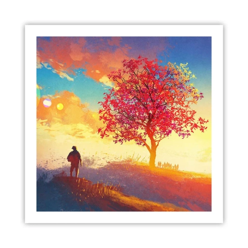 Poszter - Zarándok a célállomáson - 60x60 cm
