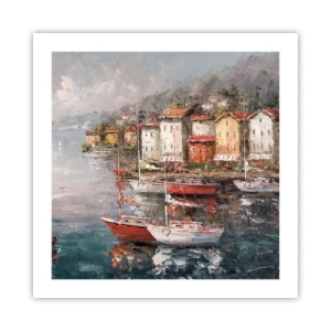 Poszter - Romantikus kikötő - 50x50 cm