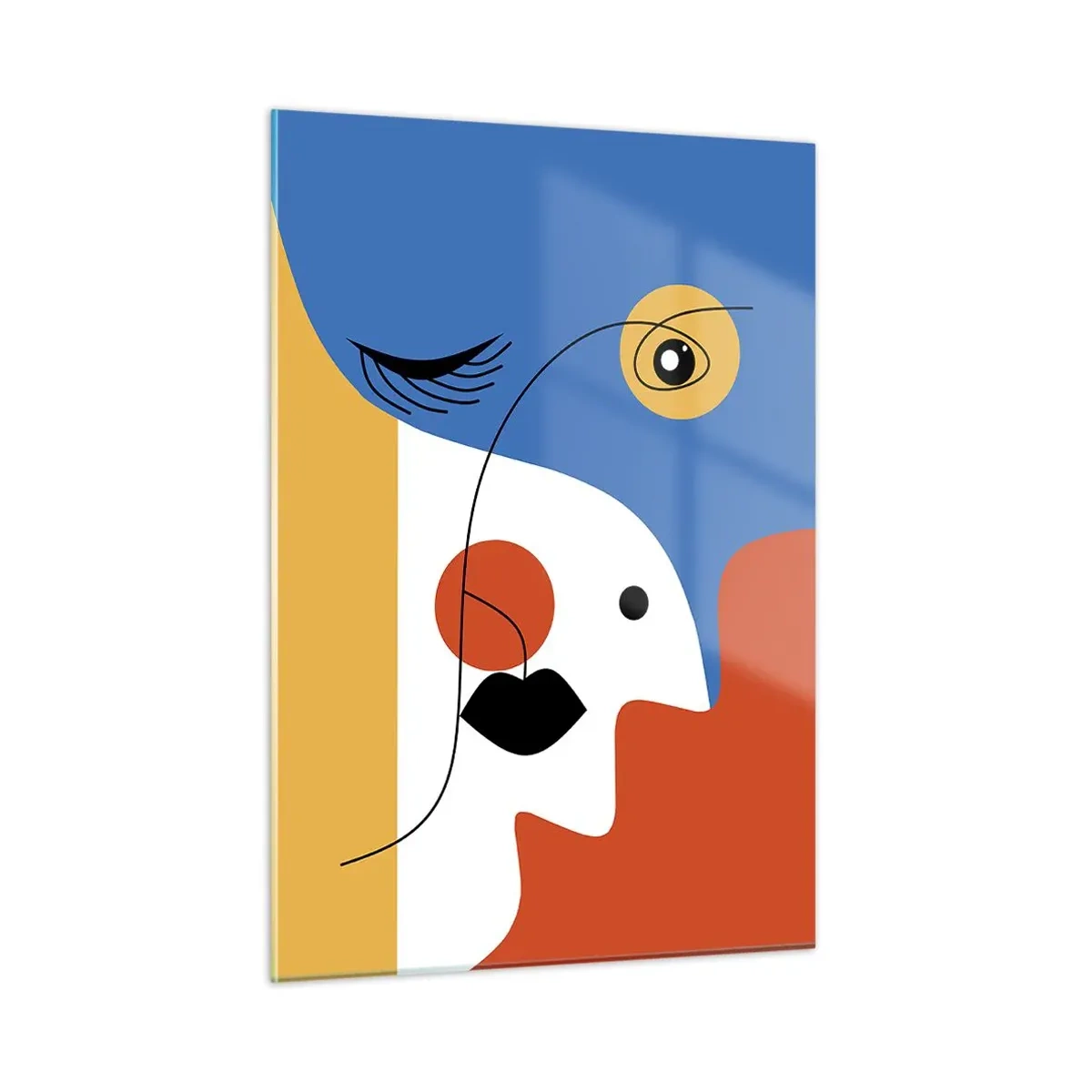 Üveg kép - Dekonstruált portré - 50x70 cm