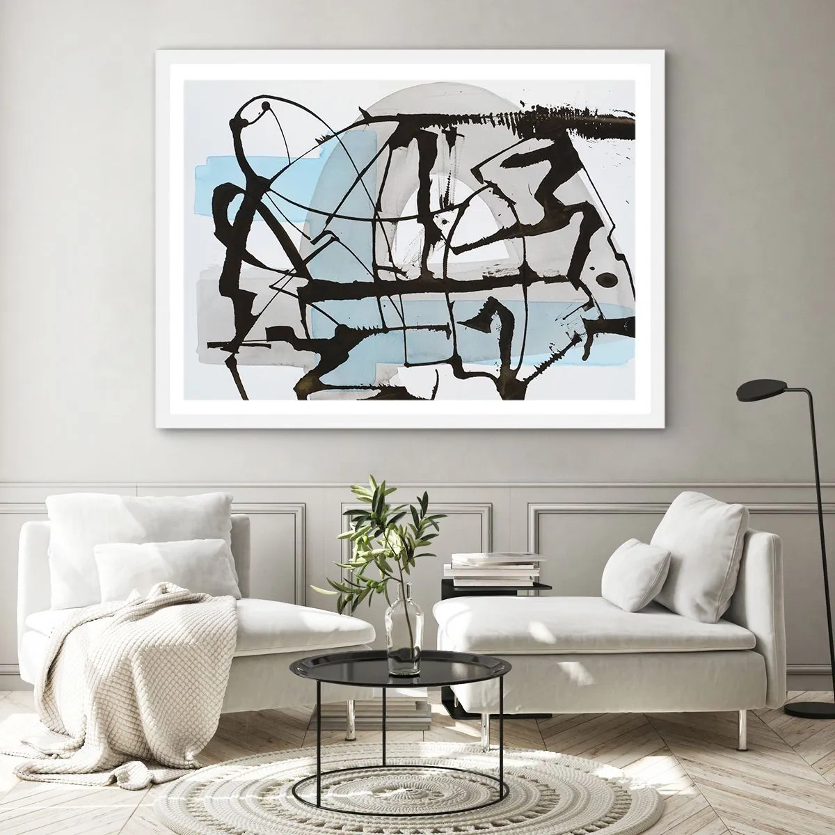 Poszter fekete keretben - Mindennek ellenére kék - 91x61 cm