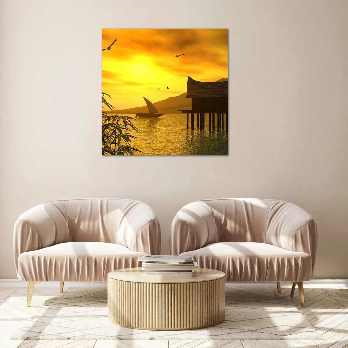 Üveg kép - A vágyott béke - 70x70 cm