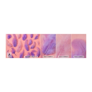 Fotótapéta Minta Premium Canvas - A vágy lila madara - Madár toll, Ihlet, Grafika - 100x30 cm