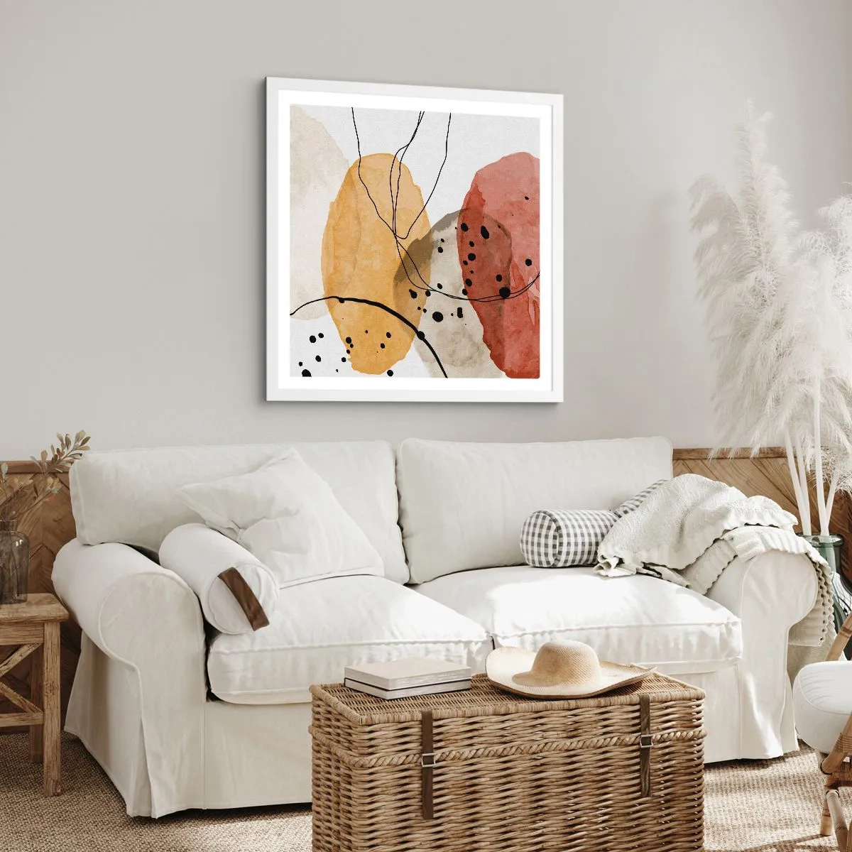 Poszter fekete keretben - Mint a könnyű, friss levegő - 60x60 cm
