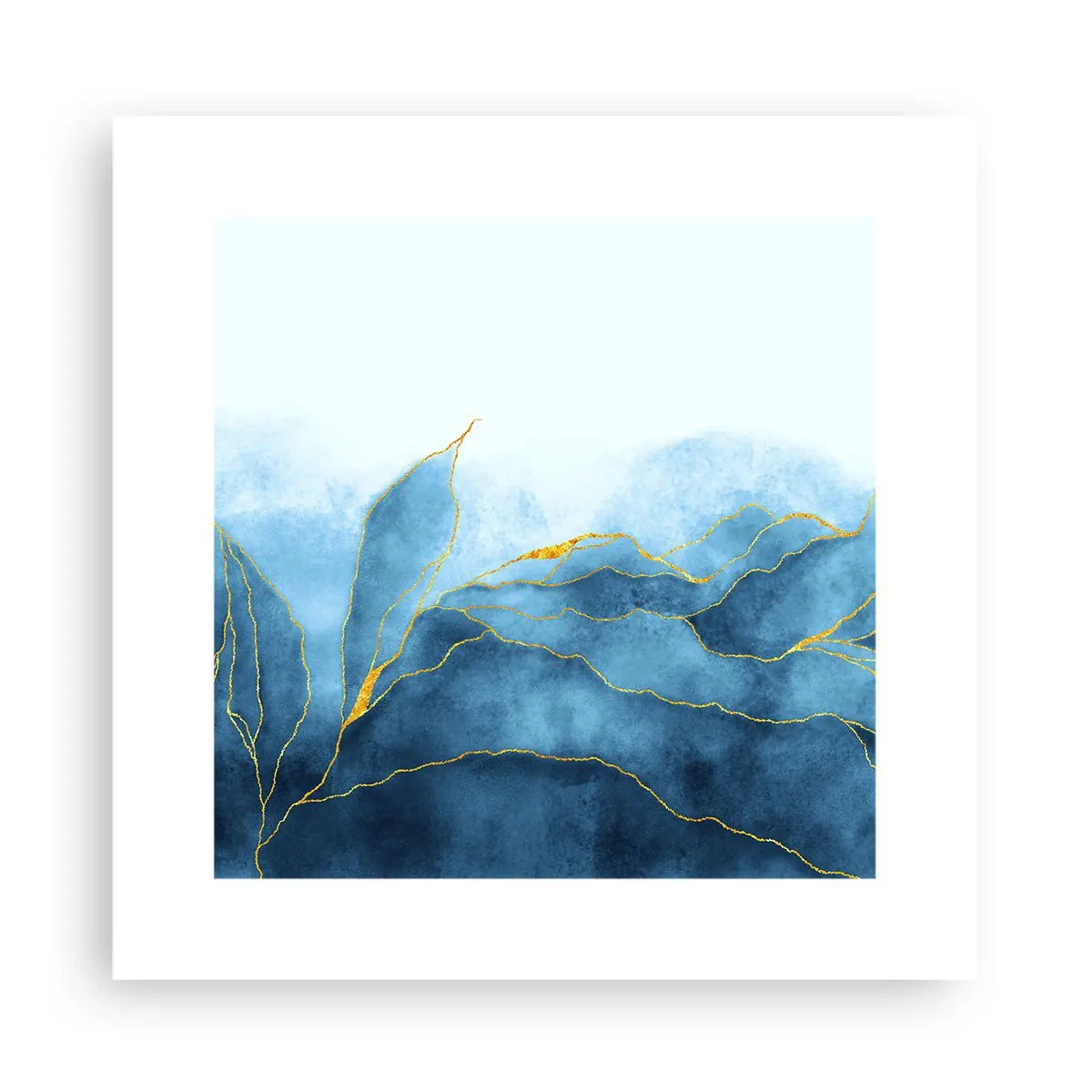 Poszter - Kék aranyban - 30x30 cm