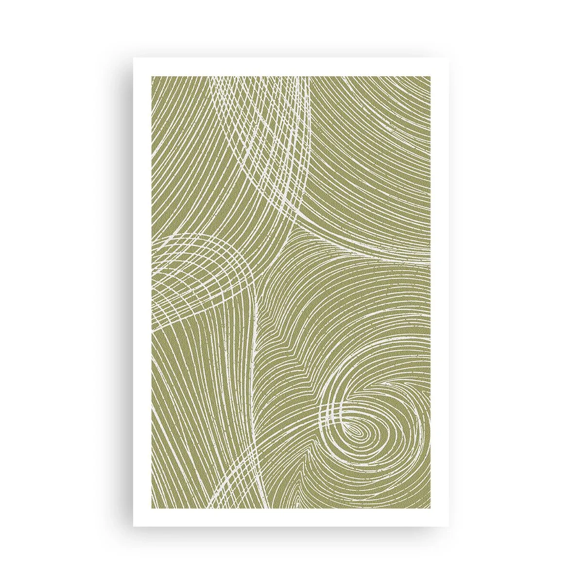 Poszter - Bonyolult absztrakció fehérben - 61x91 cm