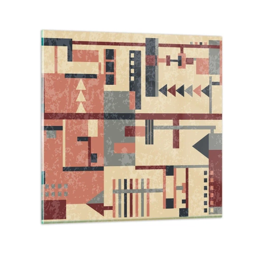 Üveg kép - A függőleges és vízszintes felületek kombinációja - 30x30 cm