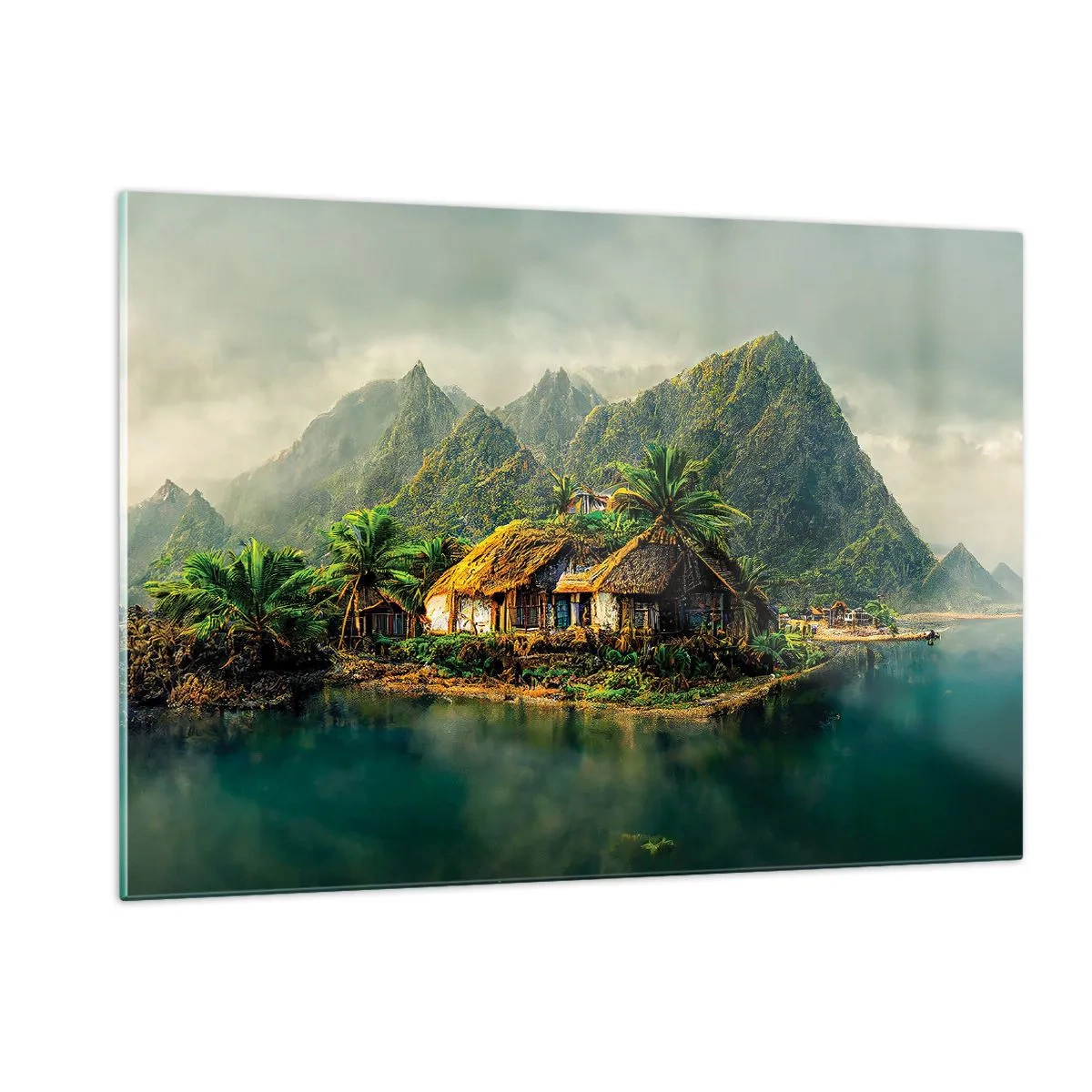 Üveg kép - Trópusi paradicsom - 120x80 cm