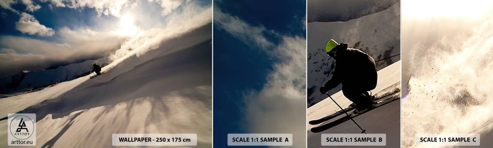 Fotótapéta Minta Standard Eco - Hegyi kihívás teljesítve - Sport és Hobbi, Hegyek, Alpok - 100x30 cm