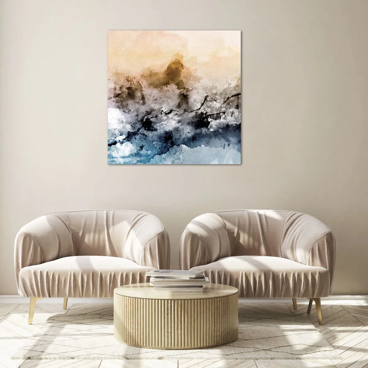 Üveg kép - Ködfelhőbe fulladt - 60x60 cm