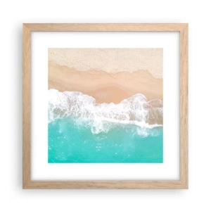 Poszter világos tölgy keretben - Simogató érintés - 30x30 cm