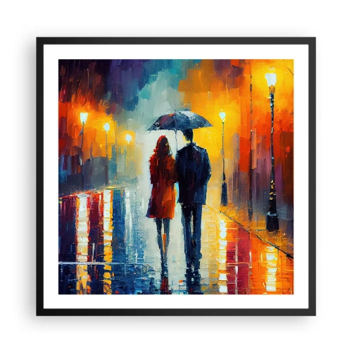 Poszter fehér keretben - Együtt - egy színes éjszaka - 60x60 cm