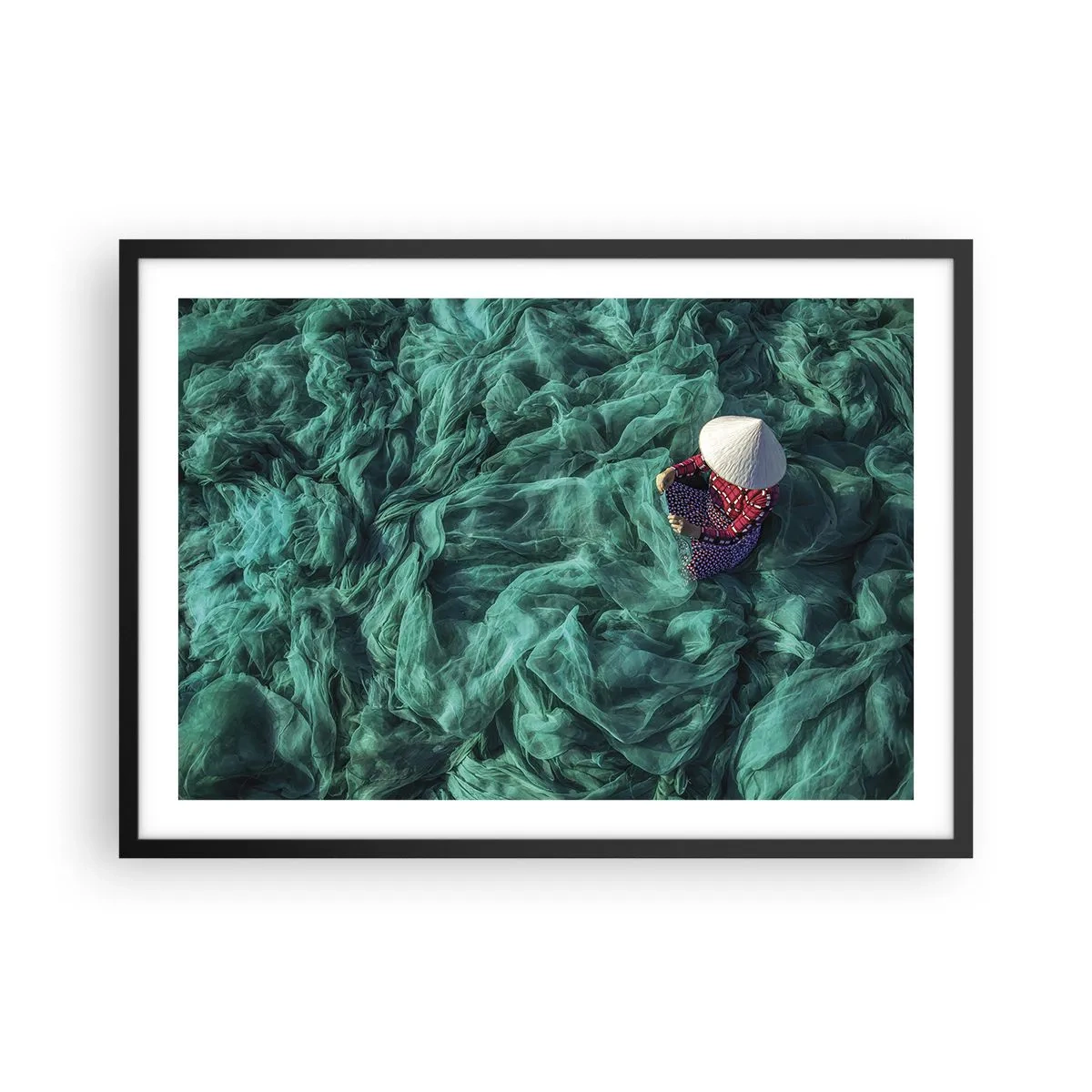 Poszter fehér keretben - A hálók tengerében - 70x50 cm