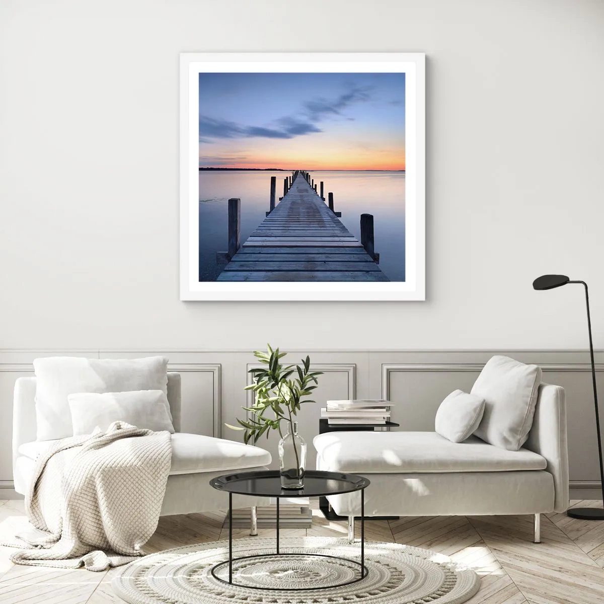 Poszter fekete keretben - A derűs szürkület nyugalma - 50x50 cm