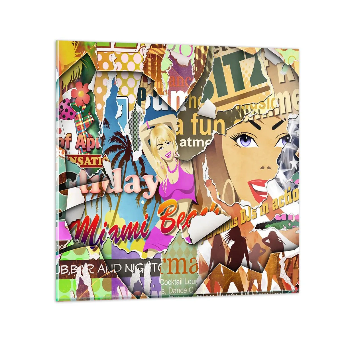 Üveg kép - Nyári visszaemlékezések - 50x50 cm