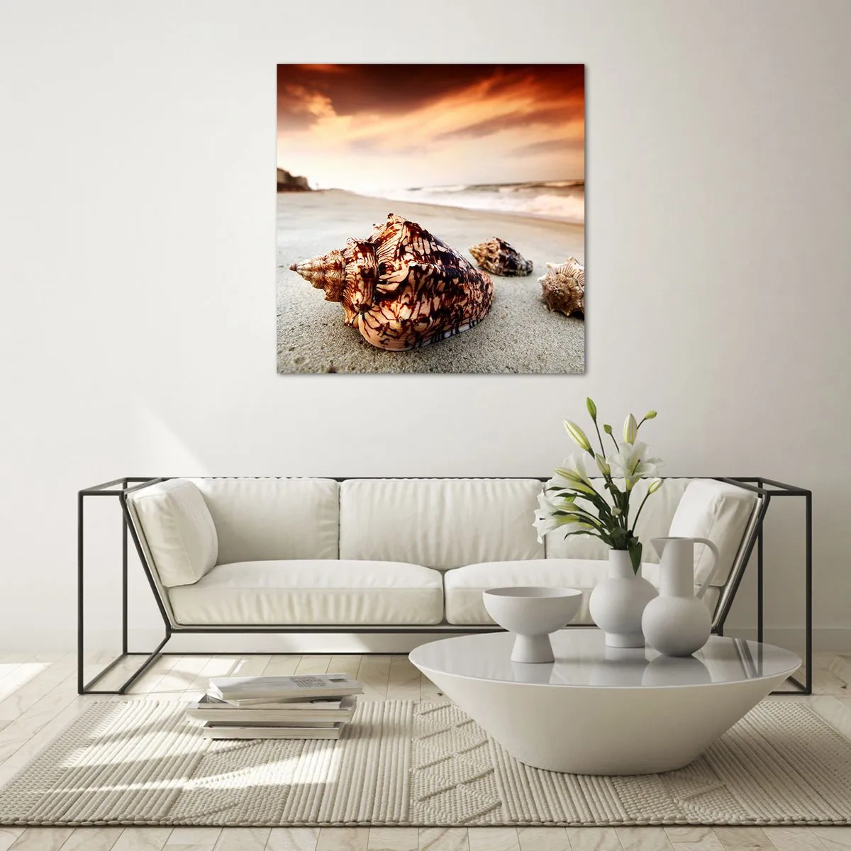 Üveg kép - A hullámok kitaszítottjai - 70x70 cm