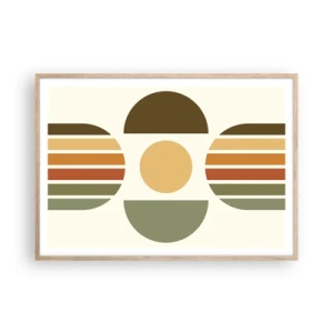 Poszter világos tölgy keretben - A Föld színeiben - 100x70 cm