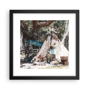 Poszter fehér keretben - Make love… - 30x30 cm