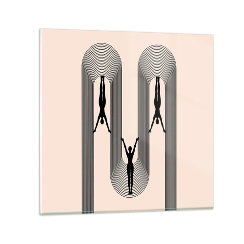 Üveg kép - Fejjel lefelé - 60x60 cm