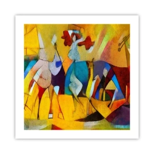 Poszter - Nap - élet - boldogság - 50x50 cm