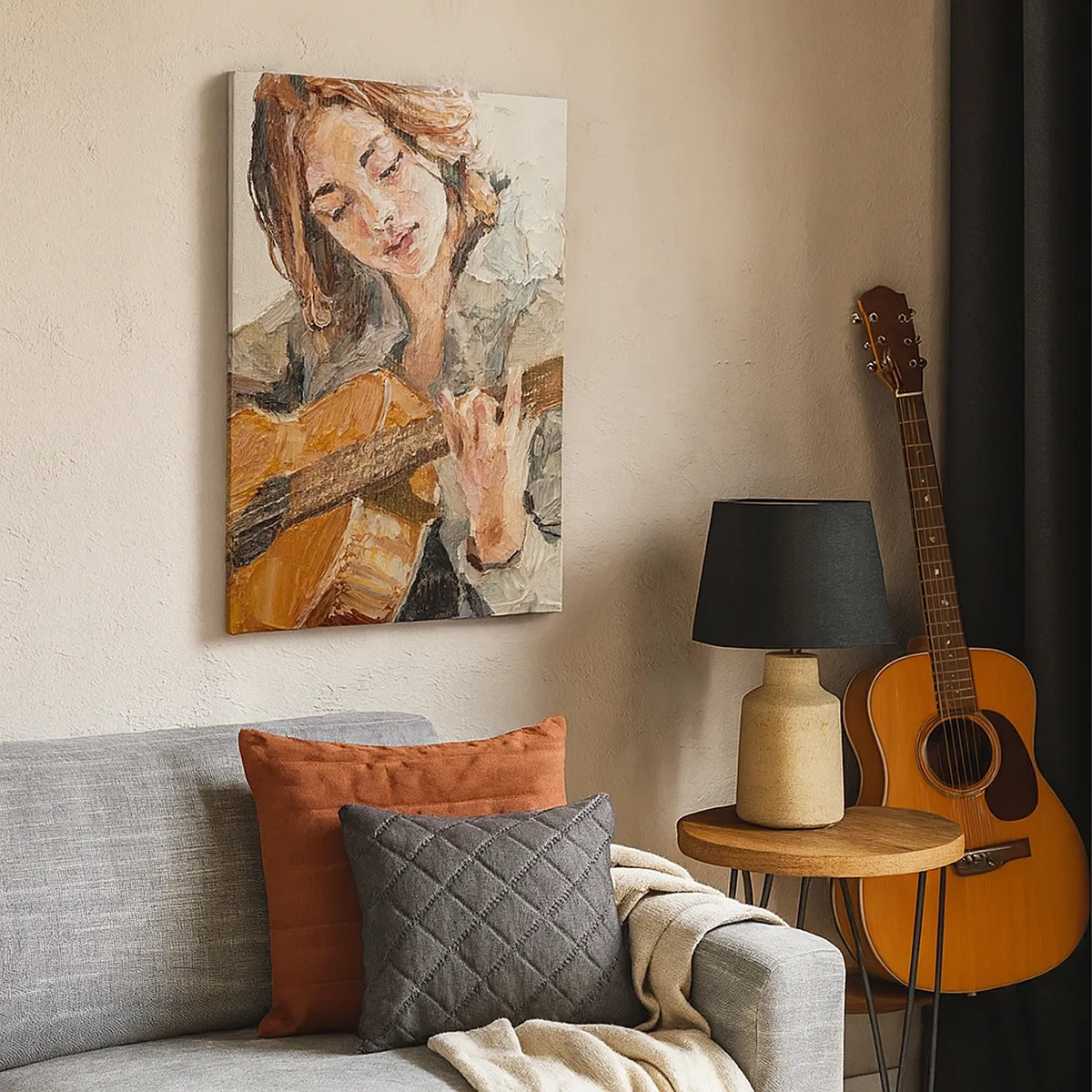 Vászonkép - Koncert gitárra és egy lány szívére - 50x70 cm