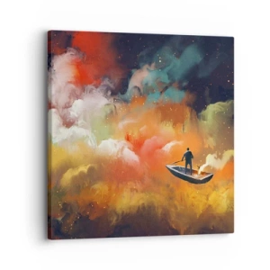 Vászonkép - Hajóval a galaxison keresztül - 30x30 cm