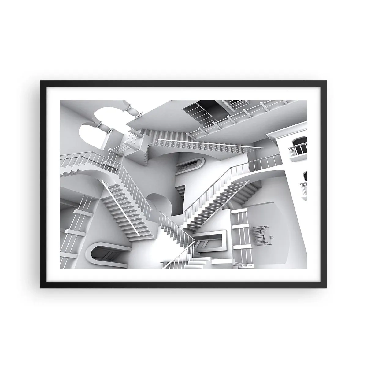 Poszter fehér keretben - A tér paradoxonjai - 70x50 cm