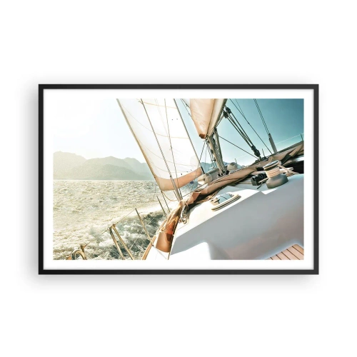 Poszter fehér keretben - Dagadó vitorlákkal - 91x61 cm