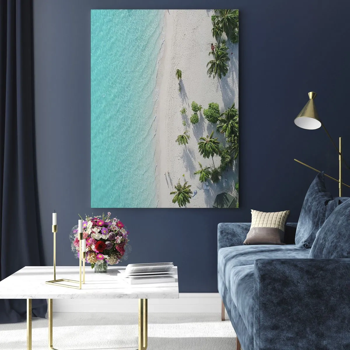 Üveg kép - Nyaralás a paradicsomban - 50x70 cm