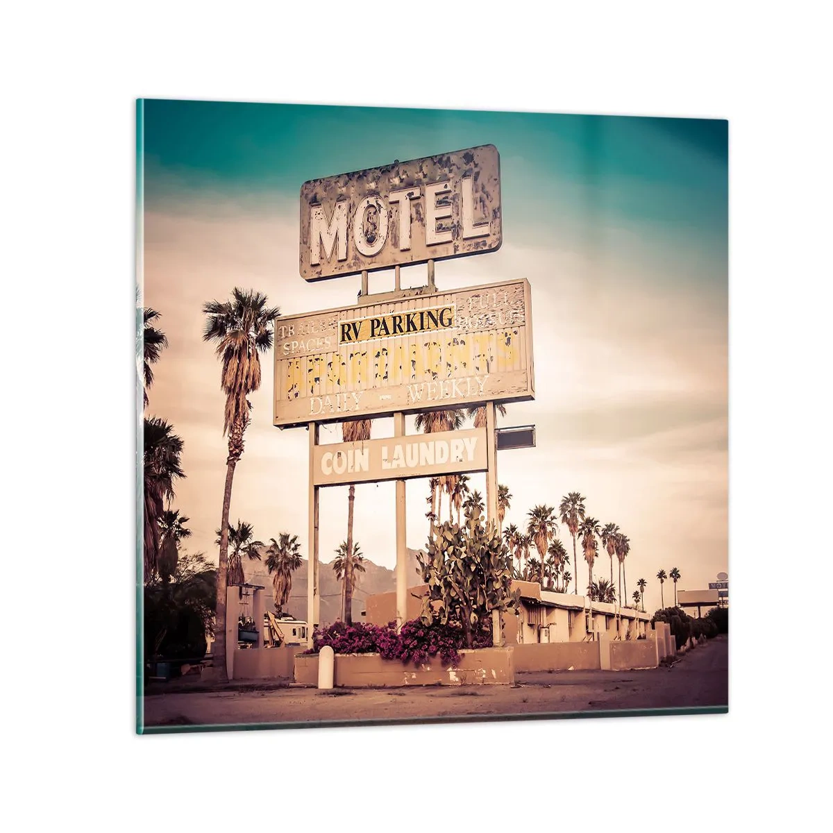 Üveg kép - Itt megállt az idő - 60x60 cm