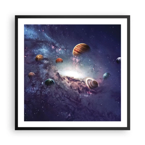 Poszter fehér keretben - Napos táncrendszer - 60x60 cm