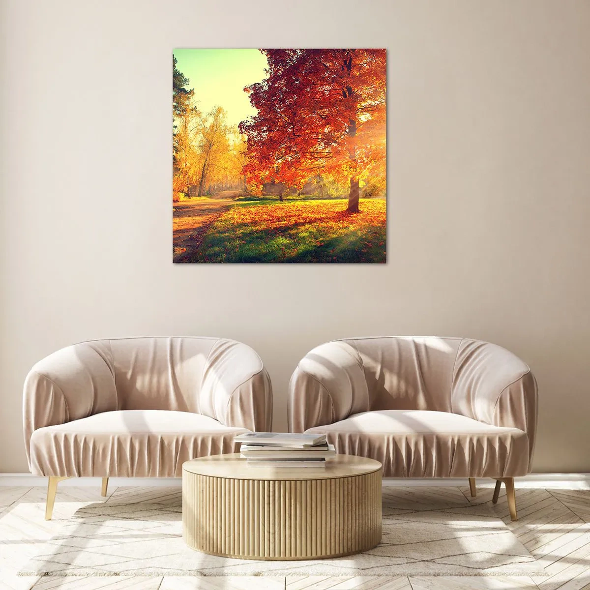 Üveg kép - A vörös gyönyörű - 40x40 cm