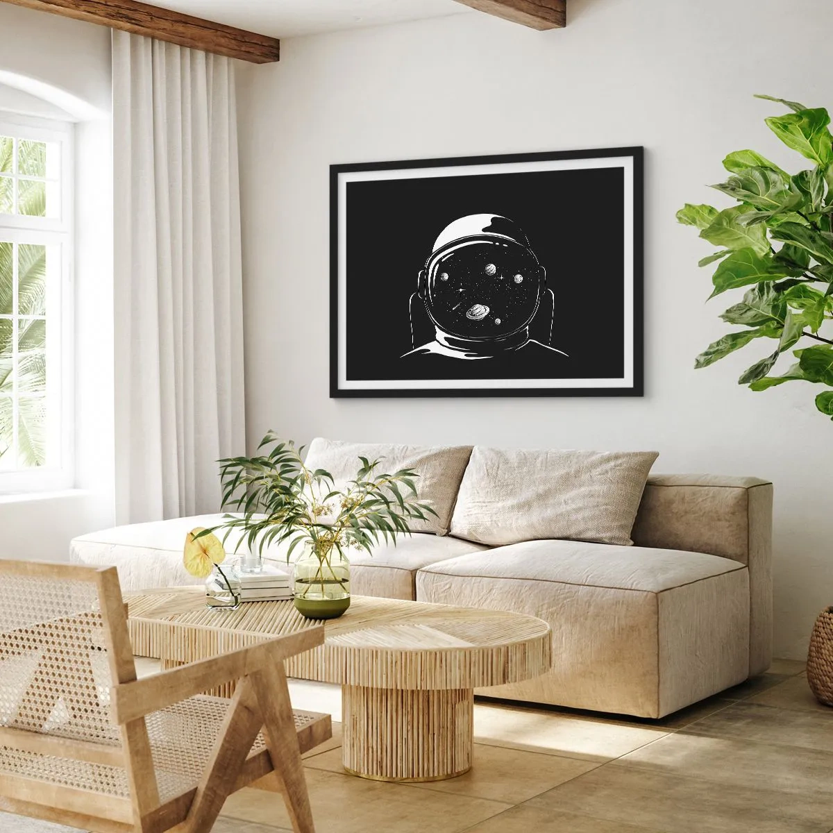 Poszter fehér keretben - Szép kilátás - 70x50 cm